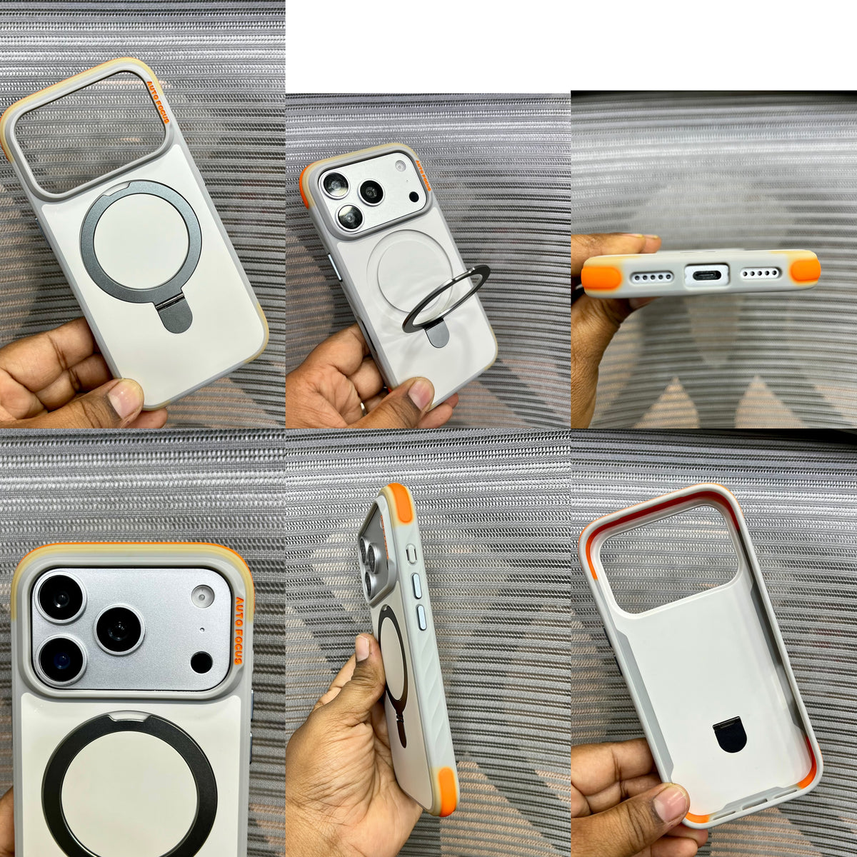 Matte Shockproof Hybrid Bumper with Metal Stand