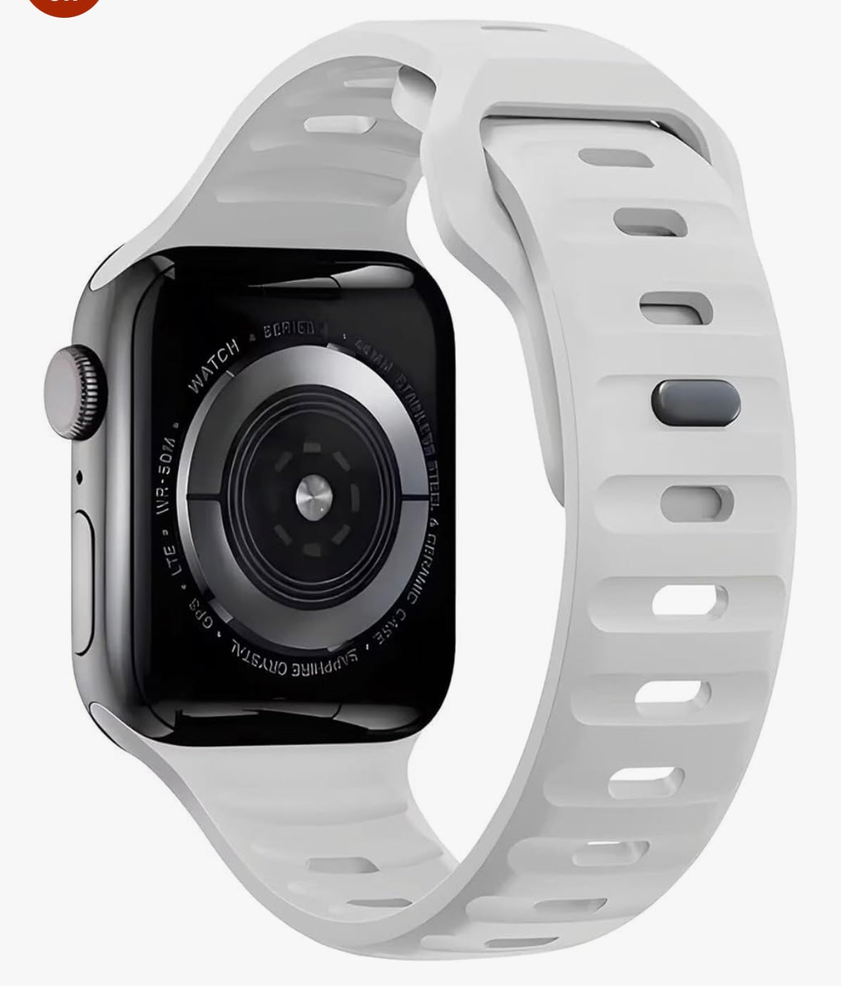 Silicone Wave Textured Apple Watch Strap