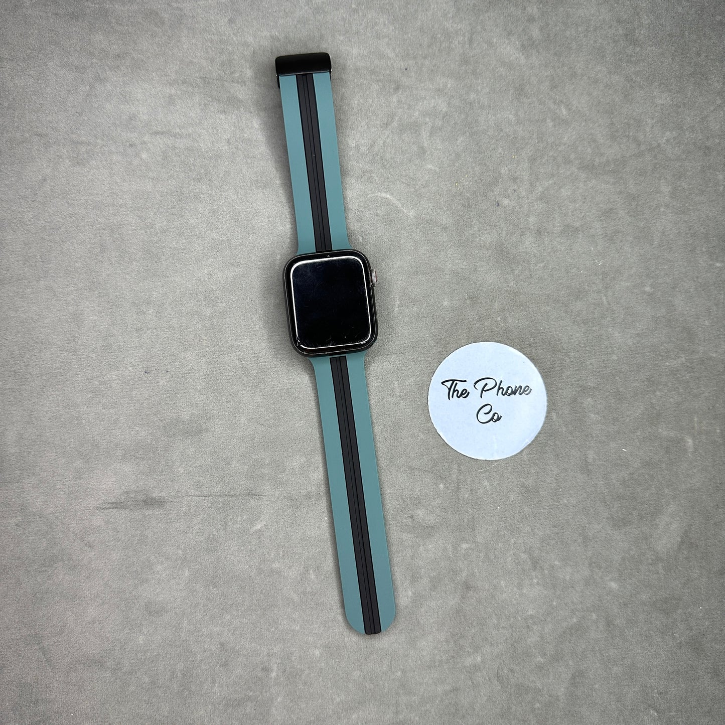 Striped Silicone Magnetic Apple Watch Strap