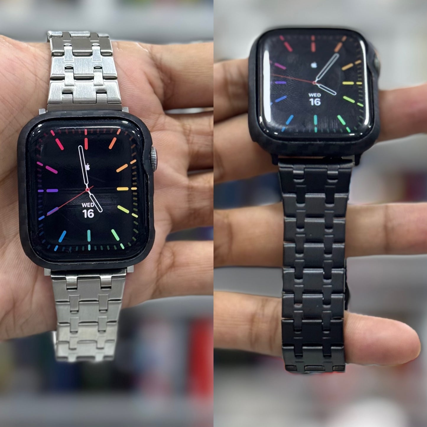 Premium Metal Textured Apple Watch Strap