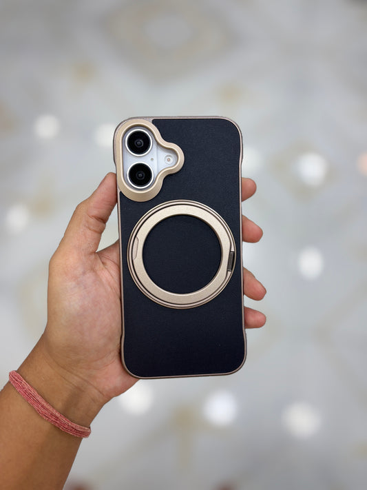 Leather & Metal MagSafe iPhone Case