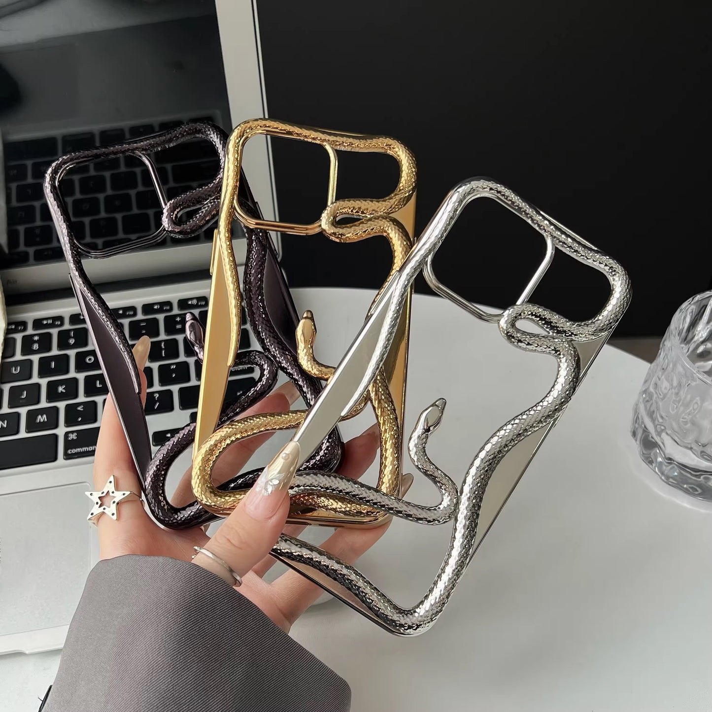 Fancy Snake Designer Soft Silicone Case for iPhone