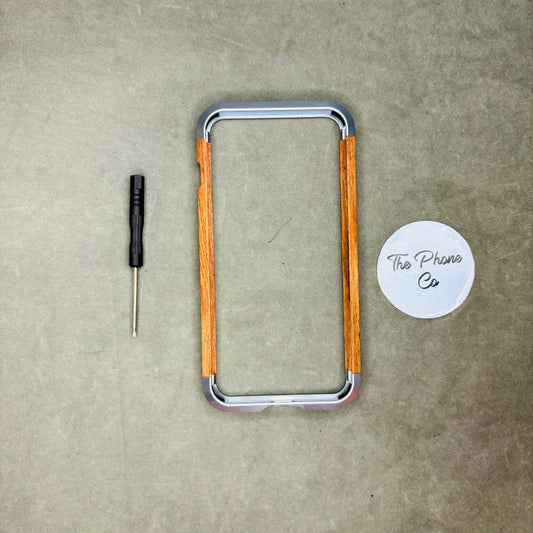 Natural Wood & Metal Bumper Case for iPhone
