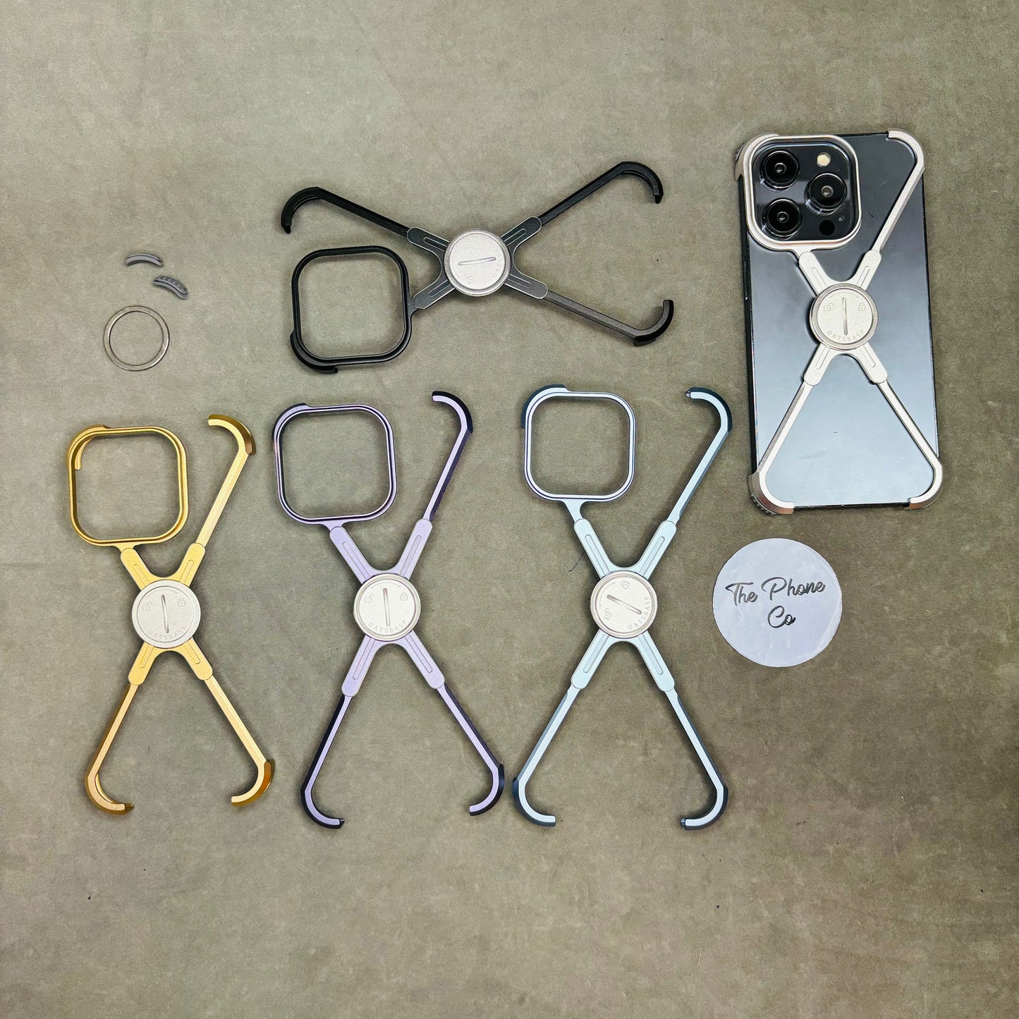 X-Shaped Magnetic Metal Bumper Case for iPhone