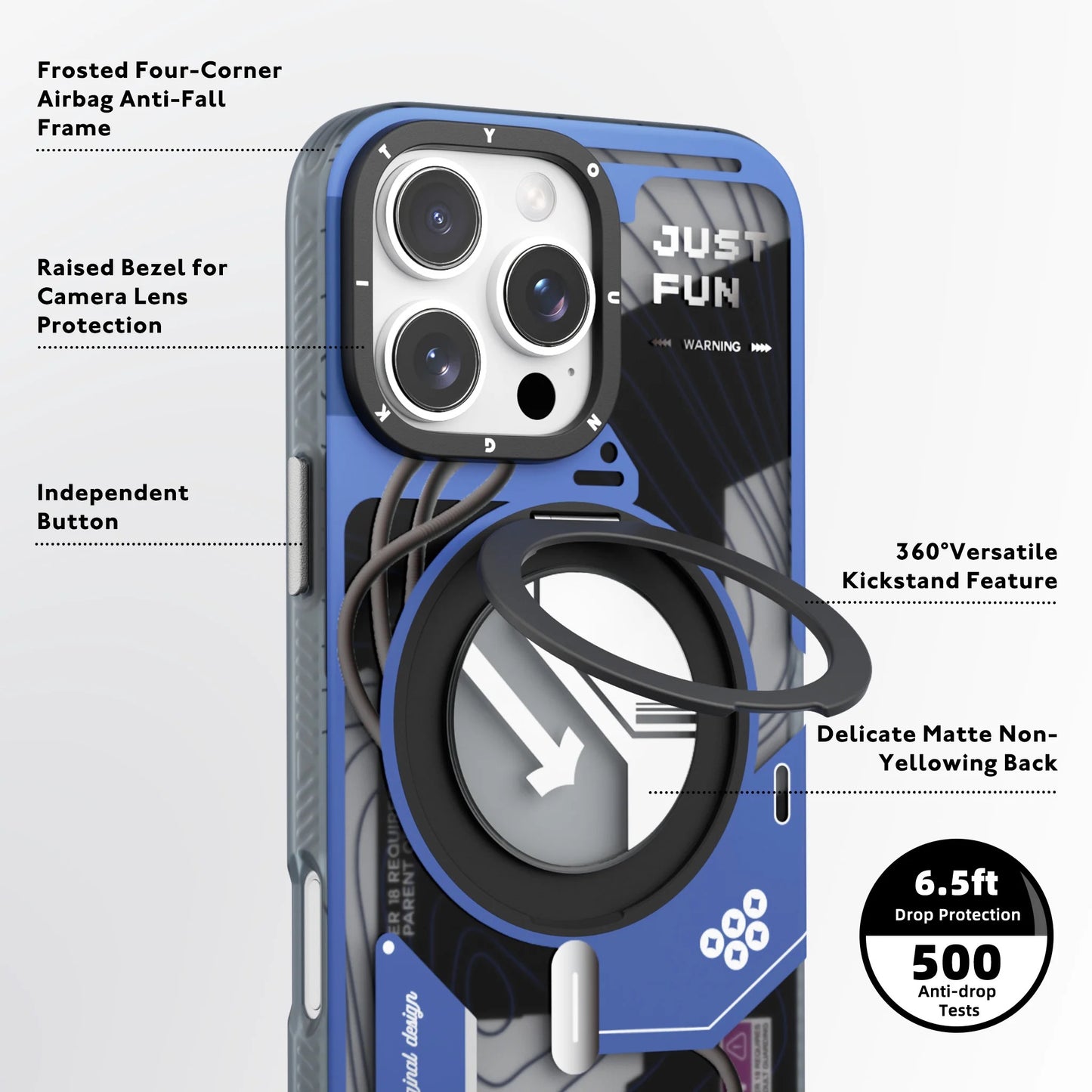 Premium MagSafe Hard iPhone Case with Stand