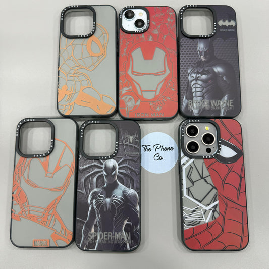 Superheros Printed Matte Hard Case for iPhone