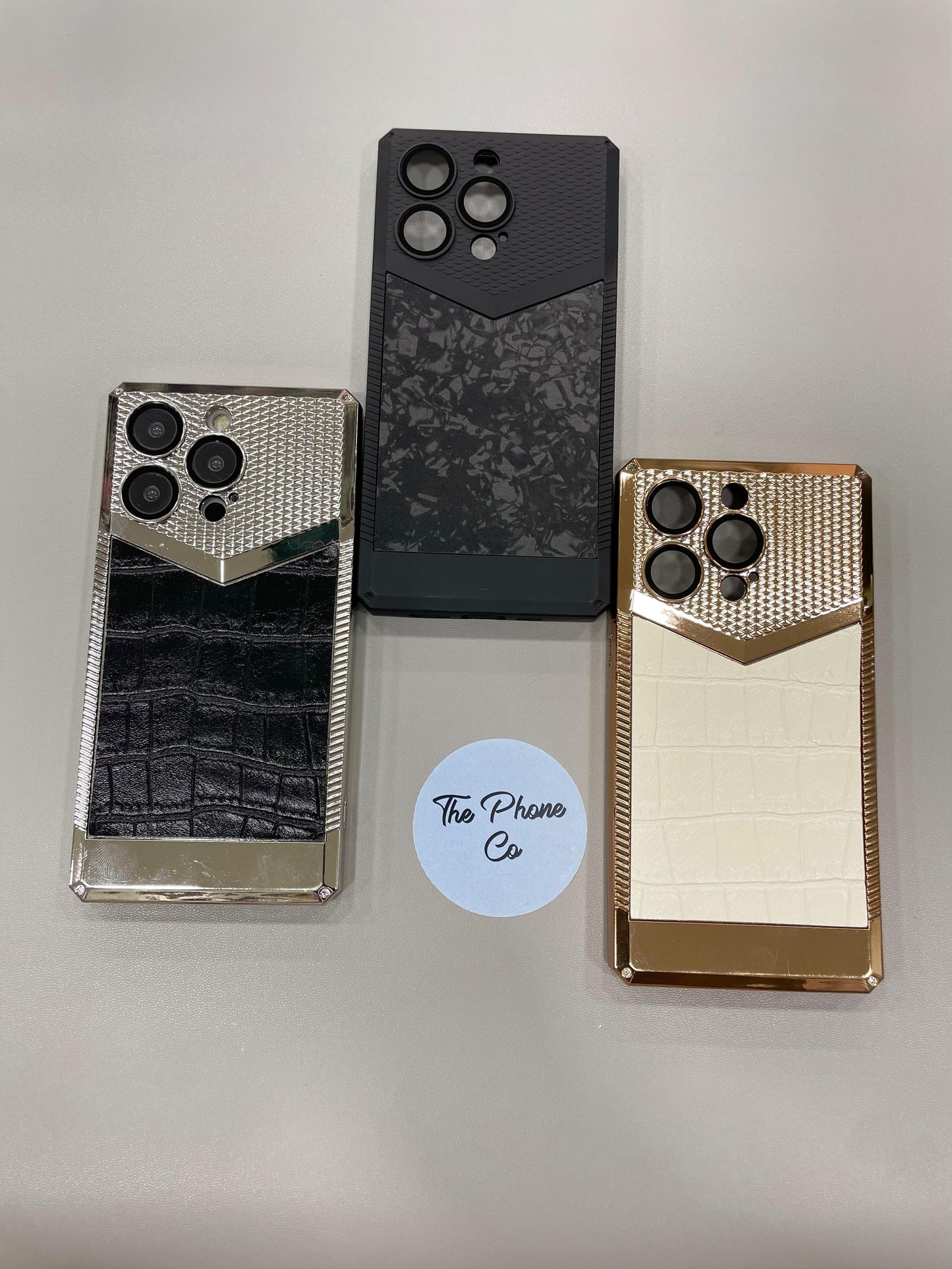 Glossy Designer Leather Case with Camera Protection for iPhone 14 Pro