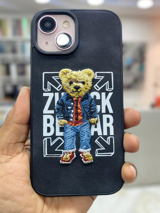 Embroidered Silicone Leather Case for iPhone