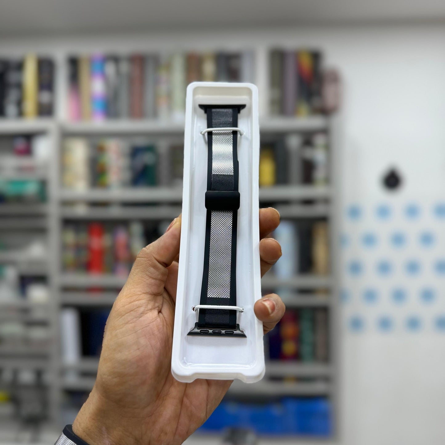 Designer Metal Textured Silicone Strap for Apple Watch