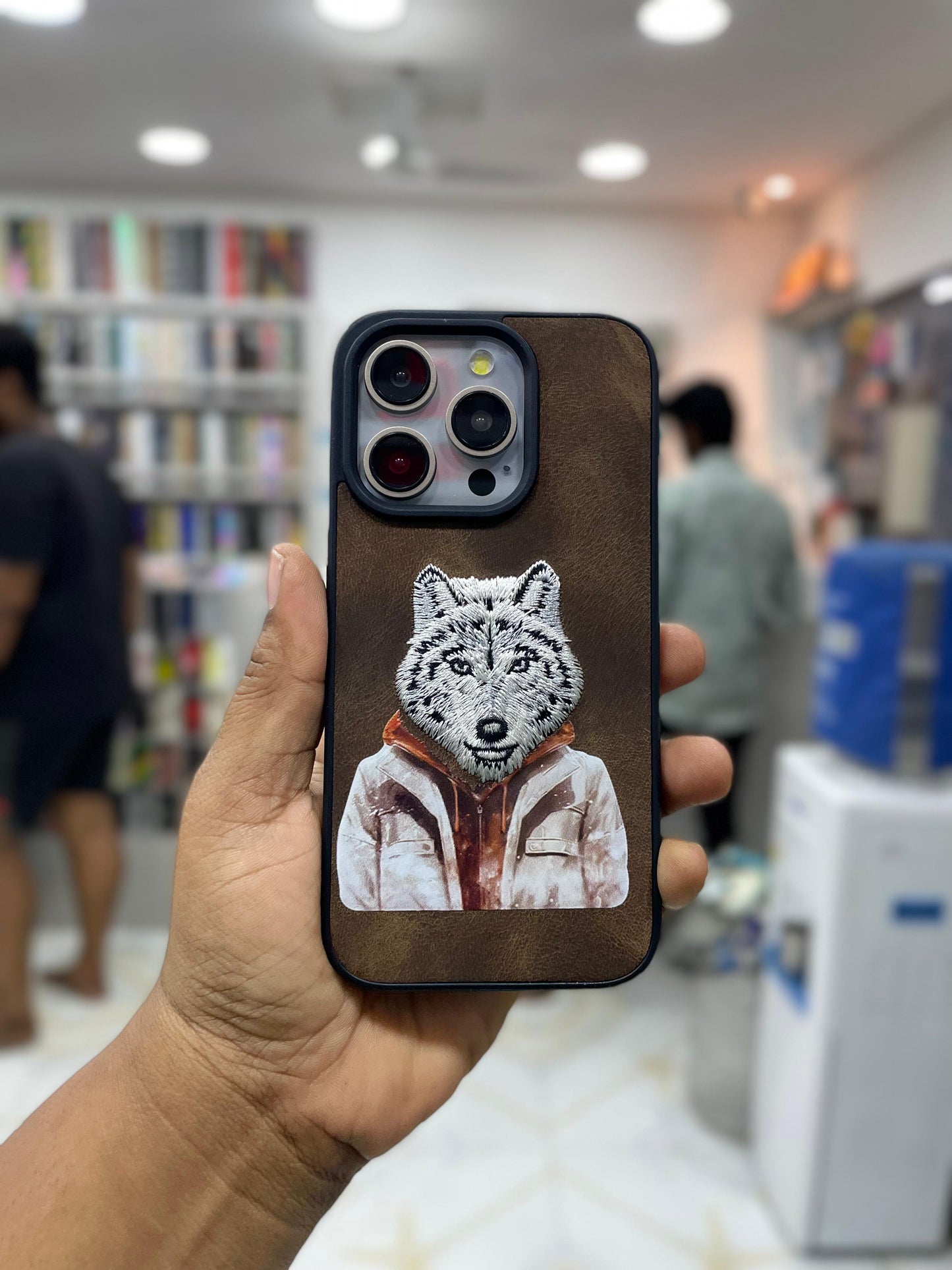 Embroidered Silicone Leather Case for iPhone