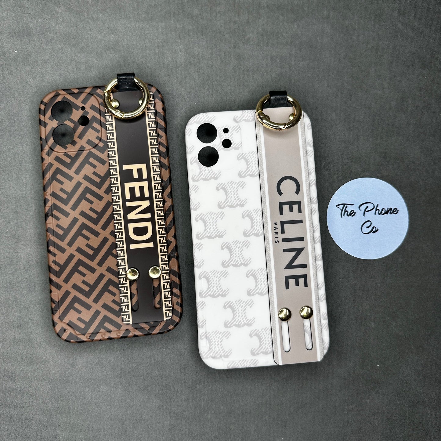 Printed Aesthetic Case with Hand & Finger Holder for iPhone