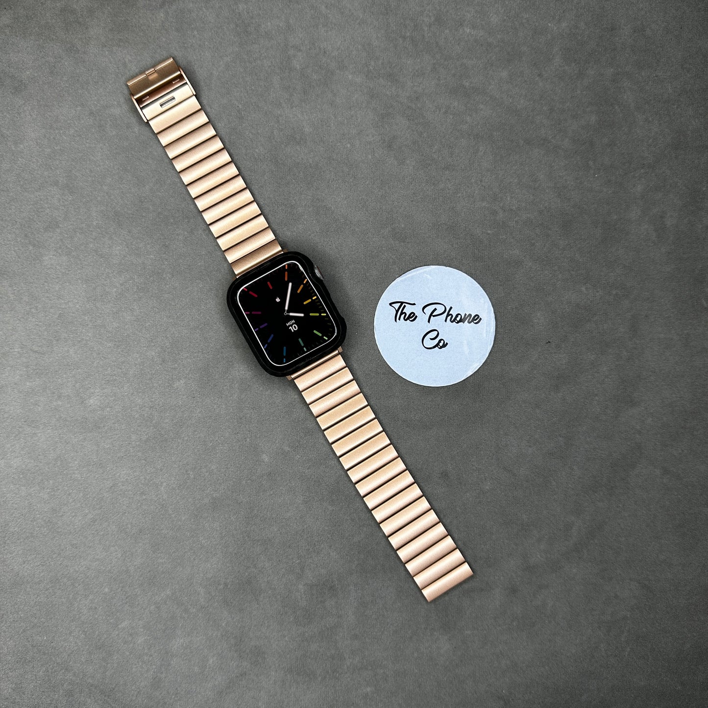 Designer Wave Textured Stainless Steel Metal Apple Watch Strap