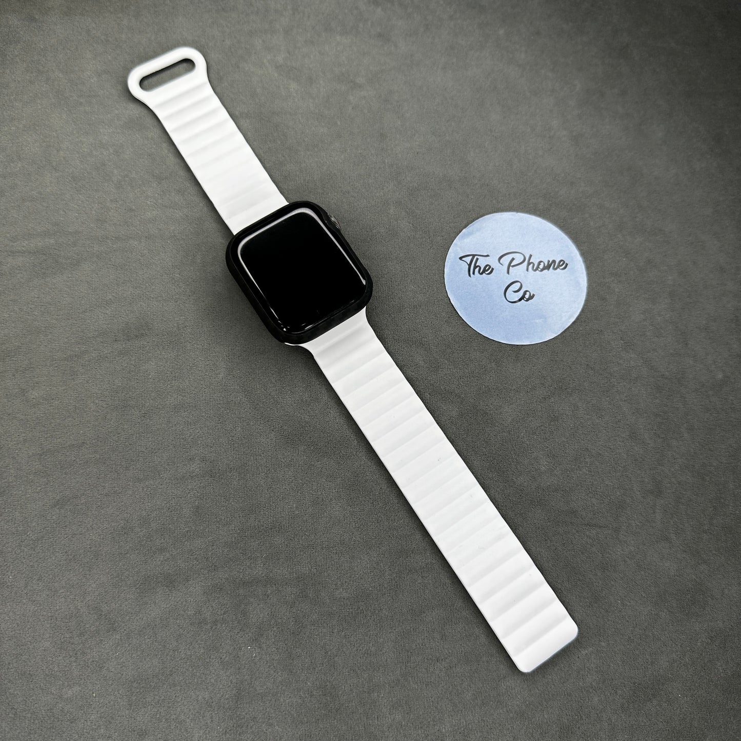 Magnetic Silicone Wave Textured Apple Watch Strap