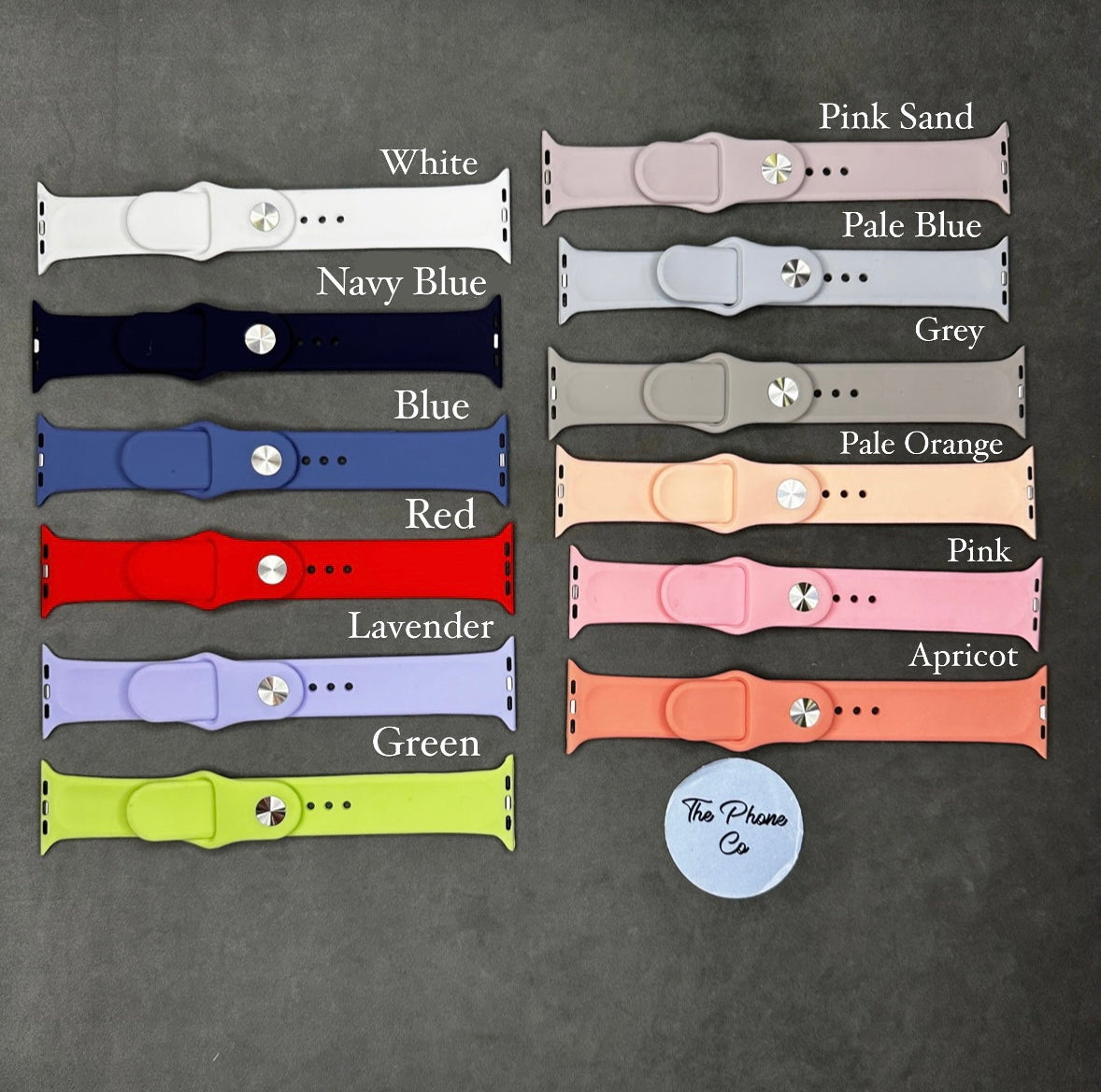 Silicone Solid Color Apple Watch Strap
