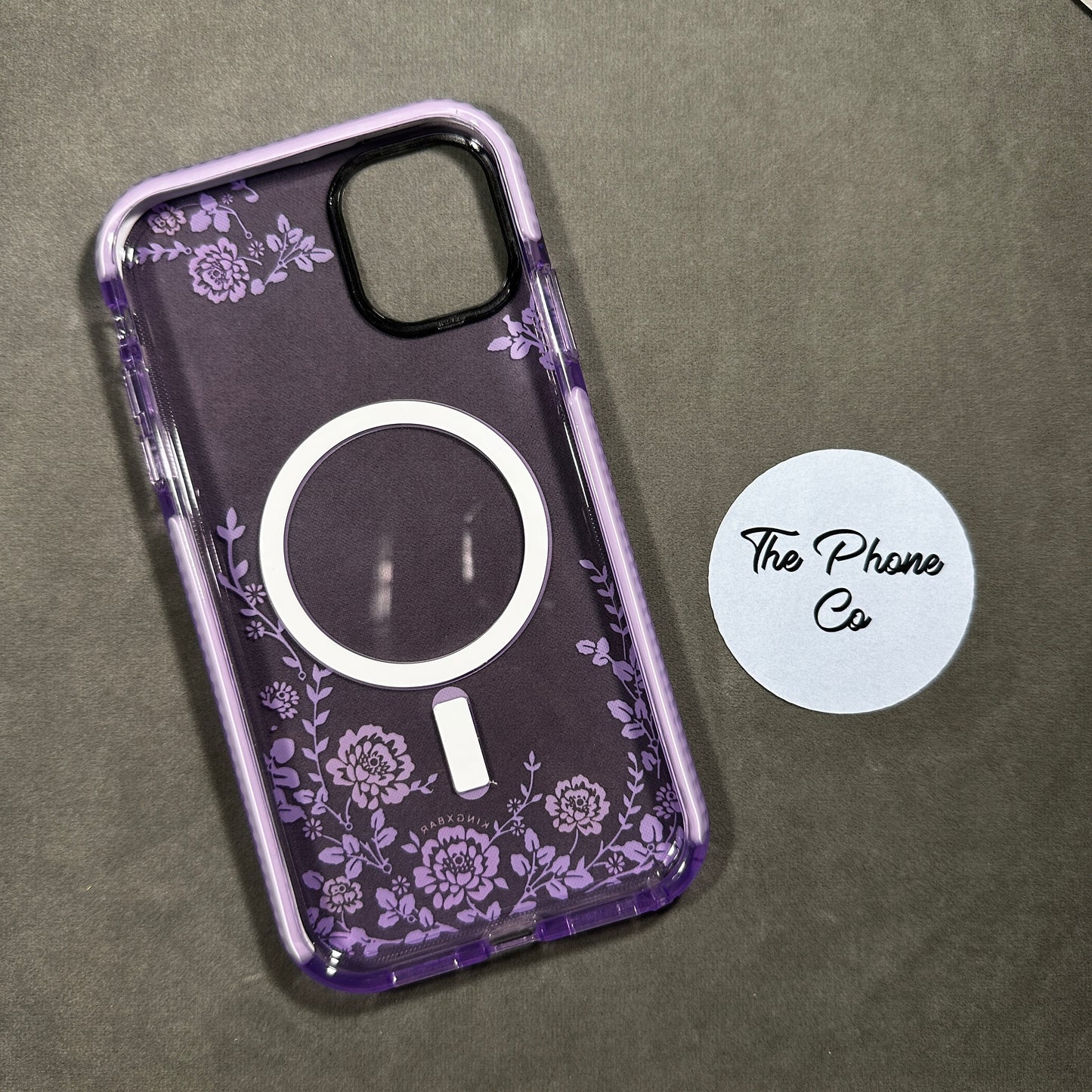 Purple Floral MagSafe Case