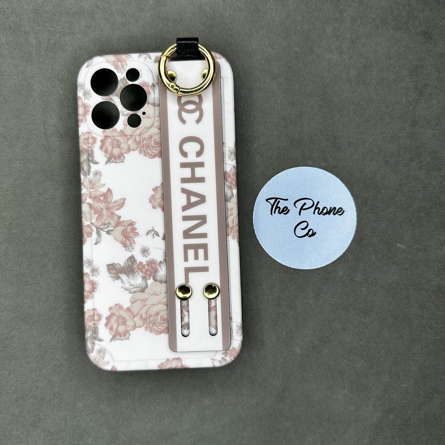 Printed Aesthetic Case with Hand & Finger Holder for iPhone