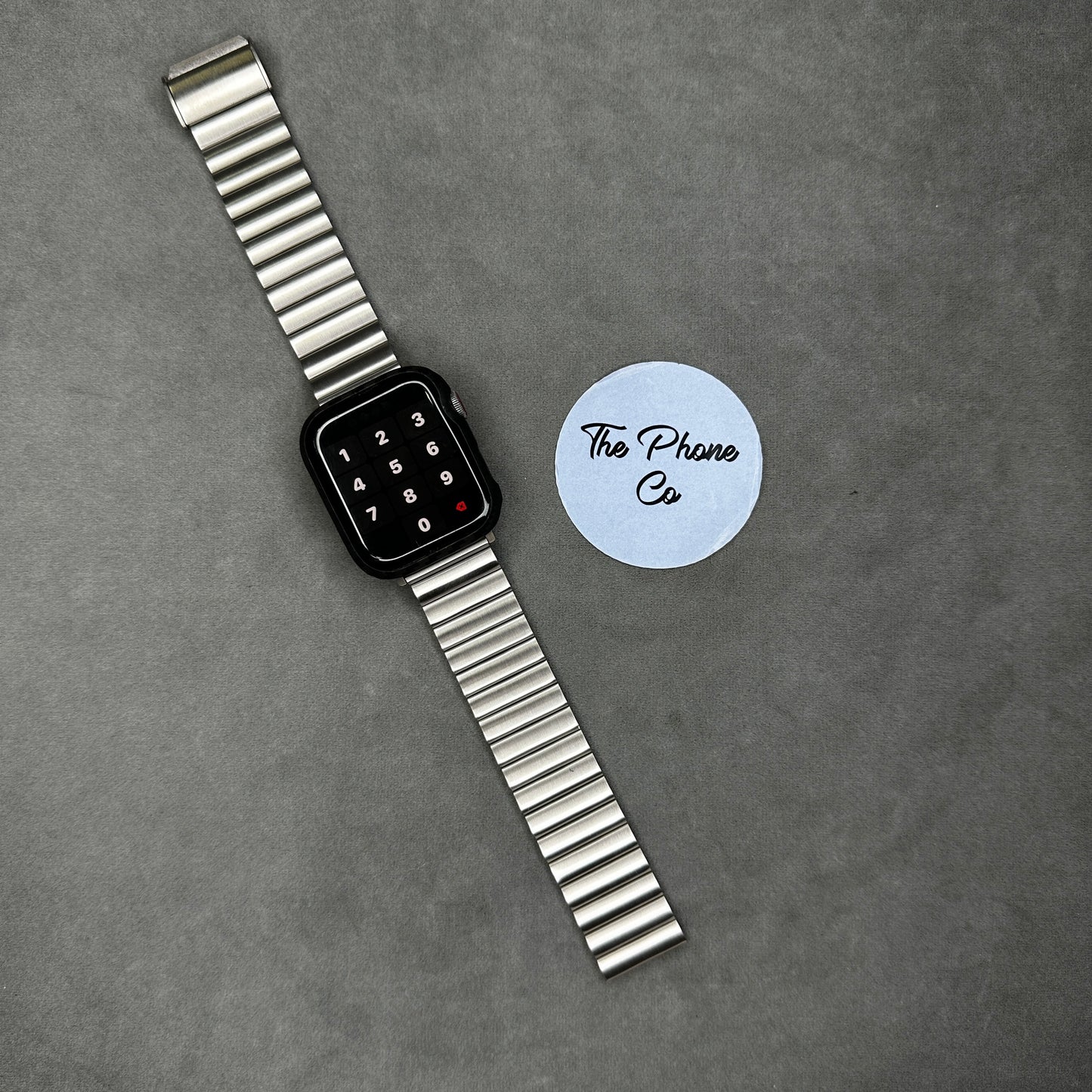 Designer Wave Textured Stainless Steel Metal Apple Watch Strap