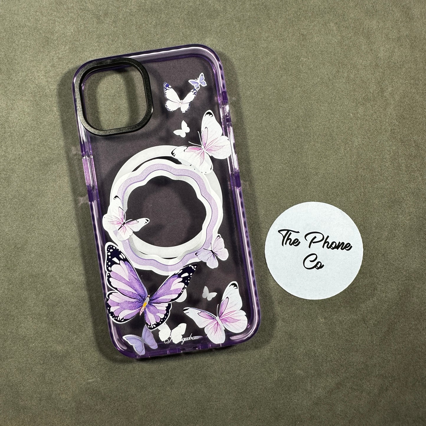 Purple Butterfly MagSafe Case