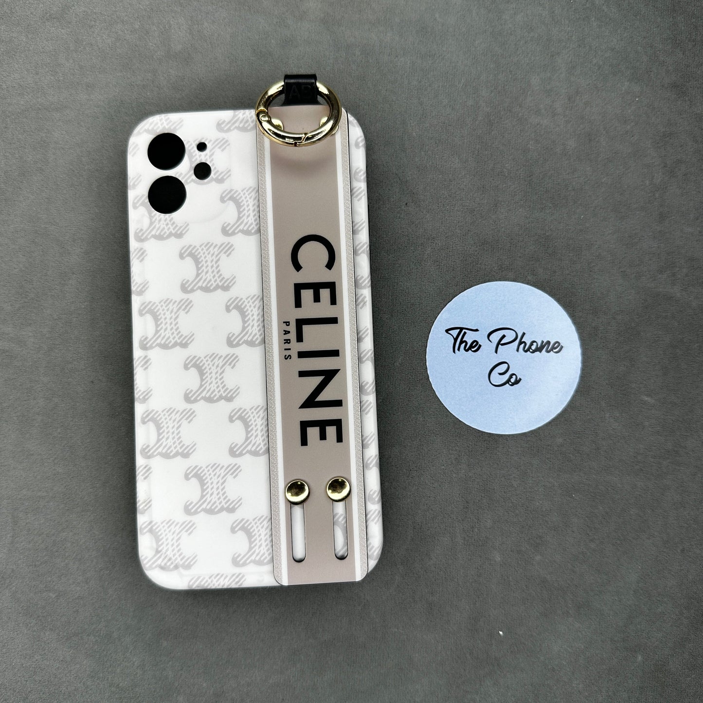 Printed Aesthetic Case with Hand & Finger Holder for iPhone