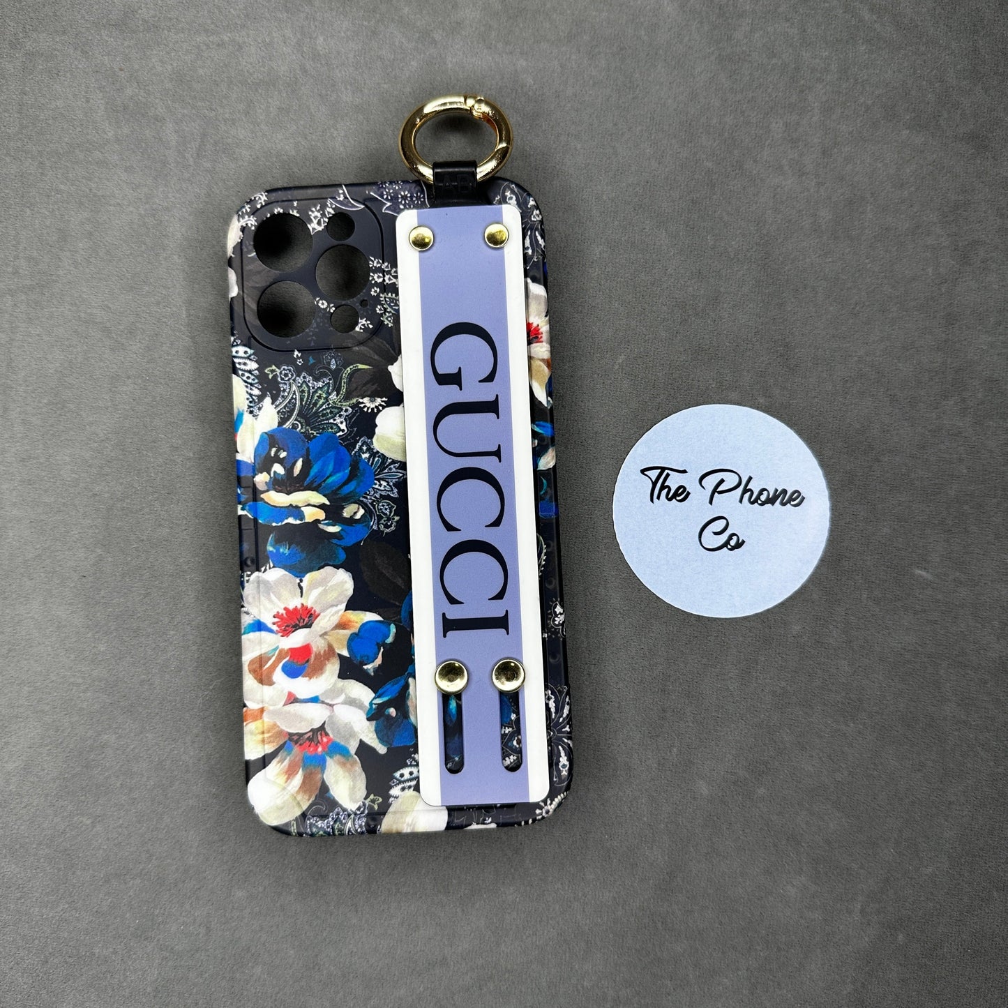 Printed Aesthetic Case with Hand & Finger Holder for iPhone