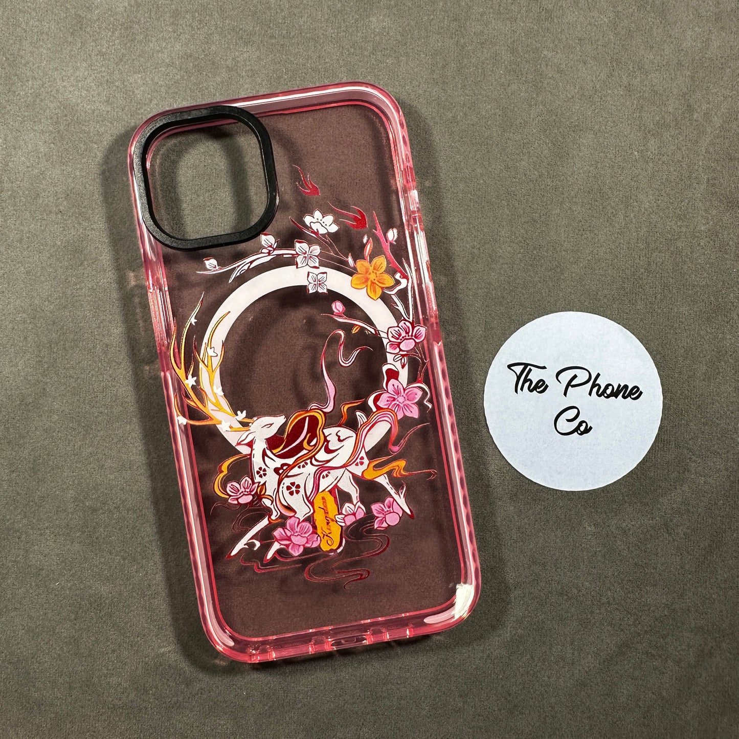 Pink Deer Floral MagSafe Case