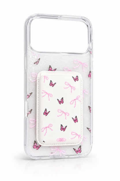 Bow Print MagSafe Wallet iPhone 17 Pro Max Case