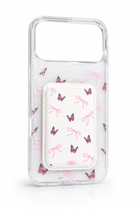 Bow Print MagSafe Wallet iPhone 17 Pro Max Case