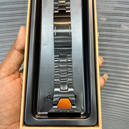 Premium Stainless Steel Press-Lock iWatch Strap