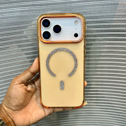 Orange Diamond MagSafe iPhone 17 Pro Max Case