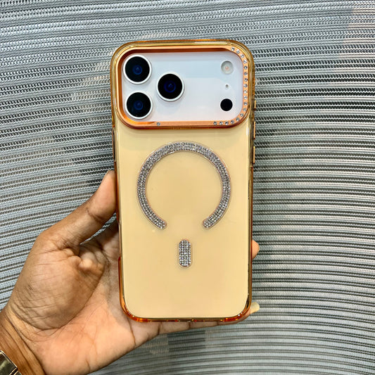 Orange Diamond MagSafe iPhone 17 Pro Max Case