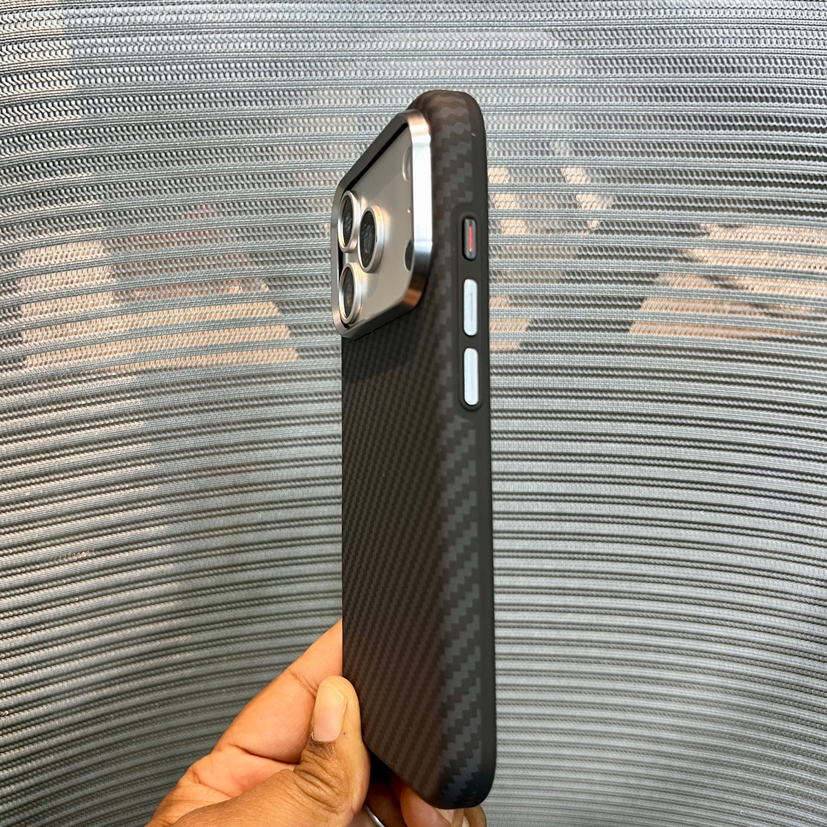 Carbon Fiber Twill Wave Embossed iPhone Case