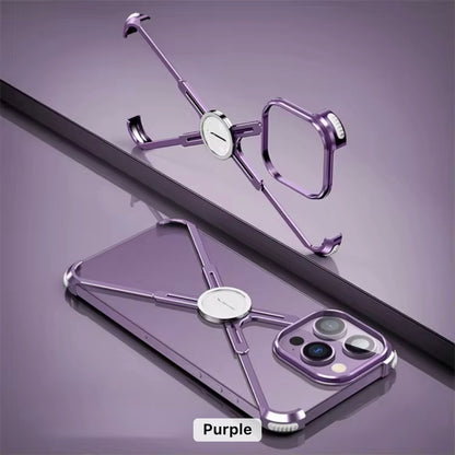 X-Shaped Magnetic Metal Bumper Case for iPhone