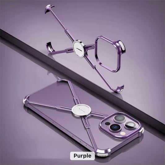 X-Shaped Magnetic Metal Bumper Case for iPhone