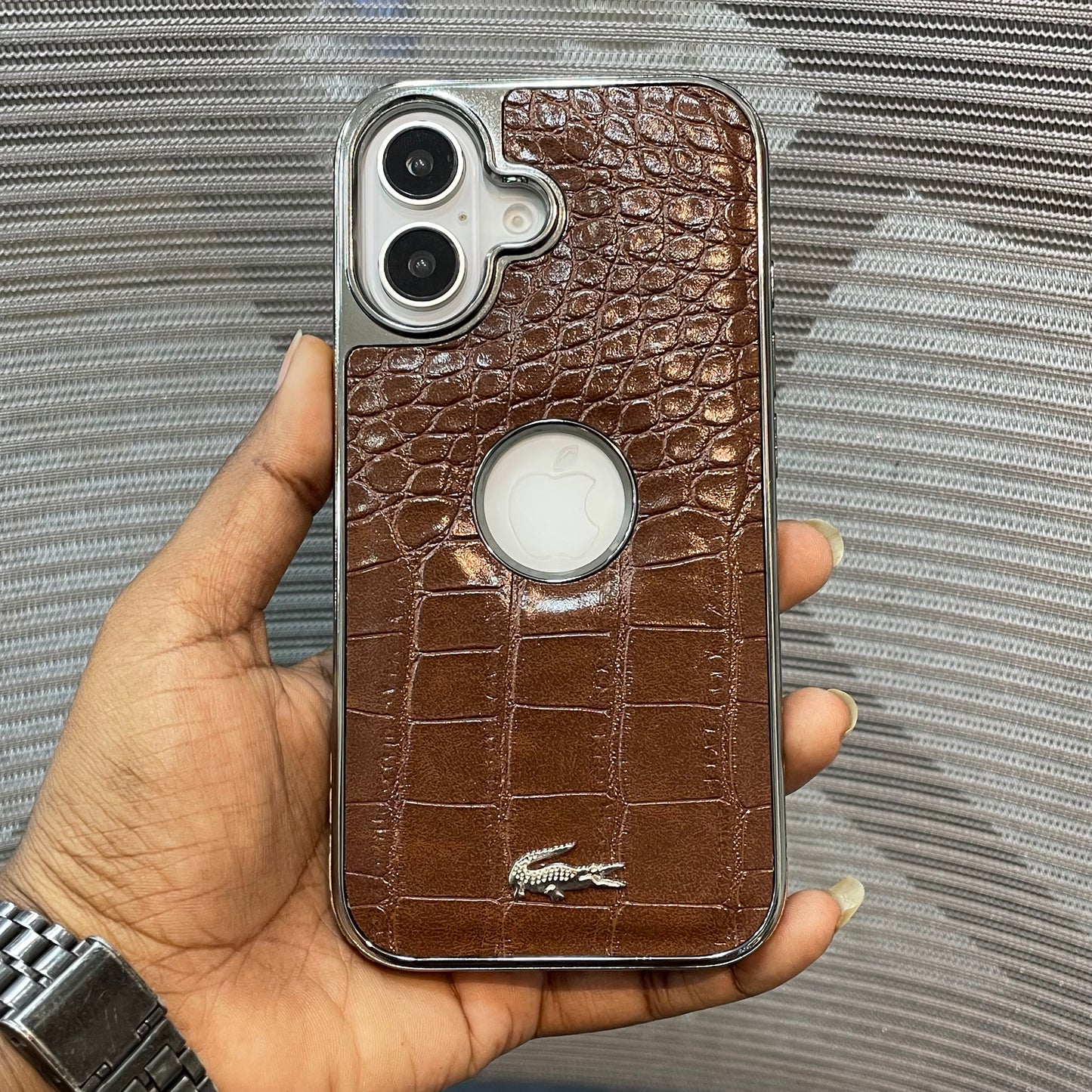 Leather Logo iPhone 17 Case