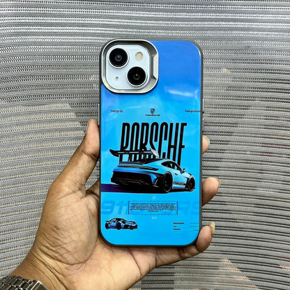 Glossy Car Print Protective iPhone 15 Case