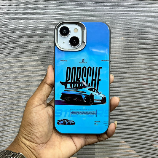 Glossy Car Print Protective iPhone 15 Case