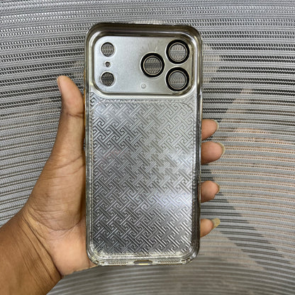 Premium Embossed Leather Logo iPhone 17 Pro Max  Case