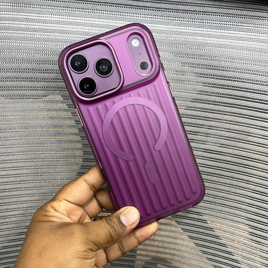 Stripe Matte Finish MagSafe Shockproof iPhone Case