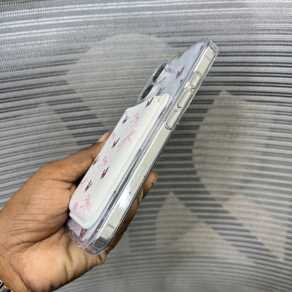Bow Print MagSafe Wallet iPhone 16 Case