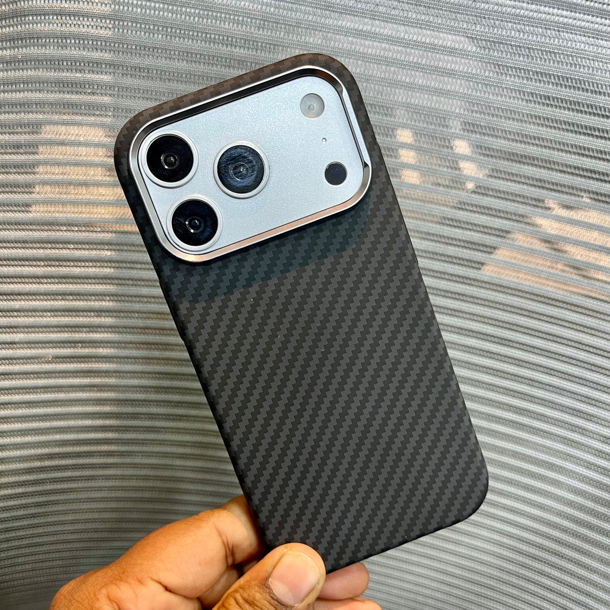 Carbon Fiber Twill Wave Embossed iPhone Case