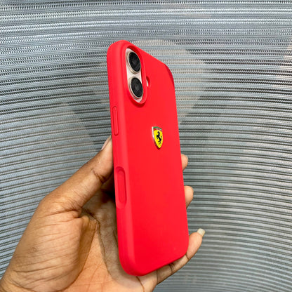 RedPrancing Horse Silicone iPhone 16 Plus Case
