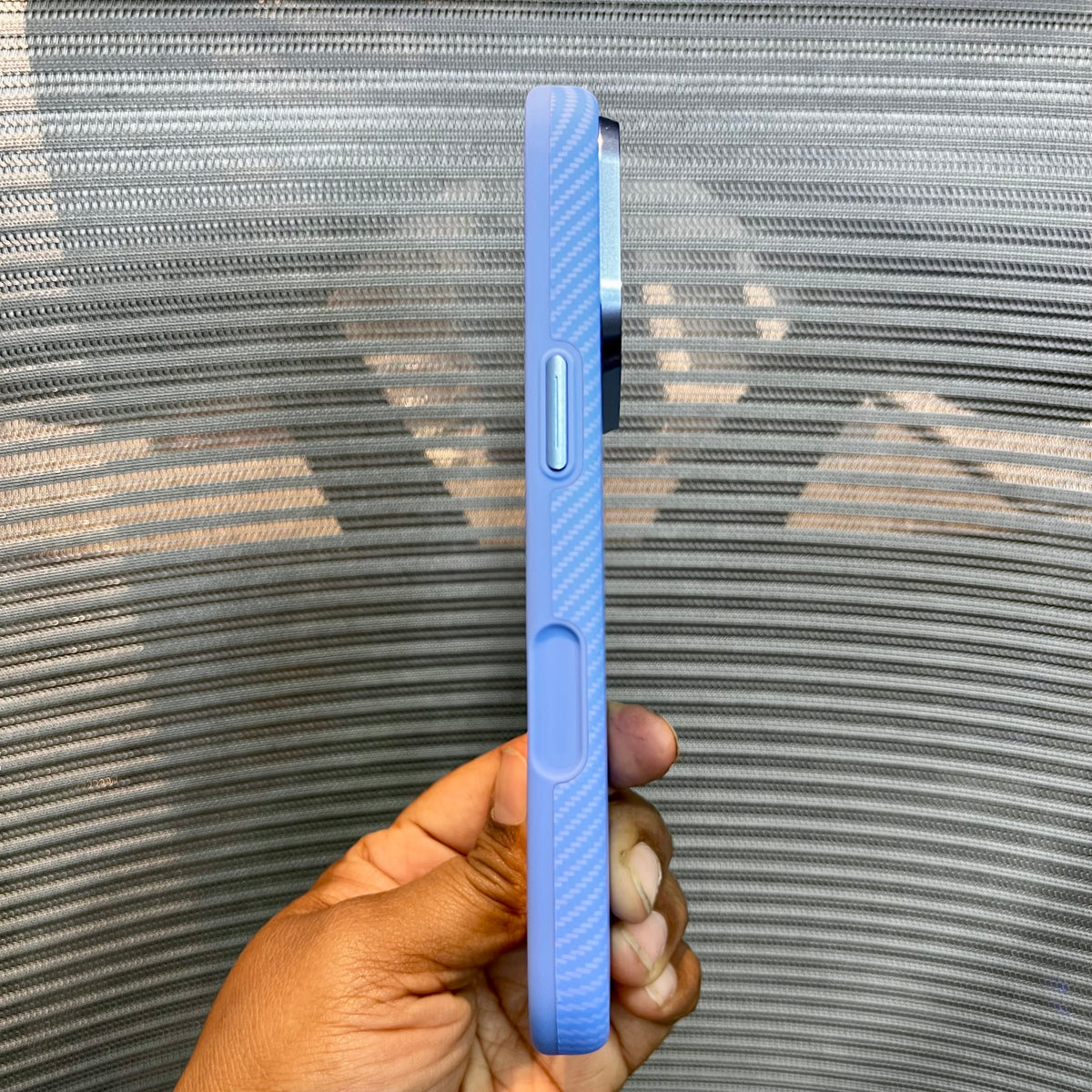 Carbon Fiber Small Stripe Wave Texture iPhone Case