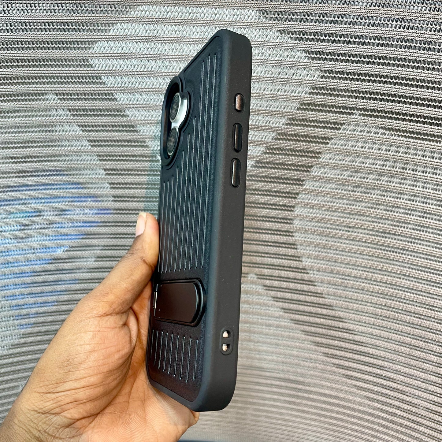 StripeVault Stand iPhone 17 Case
