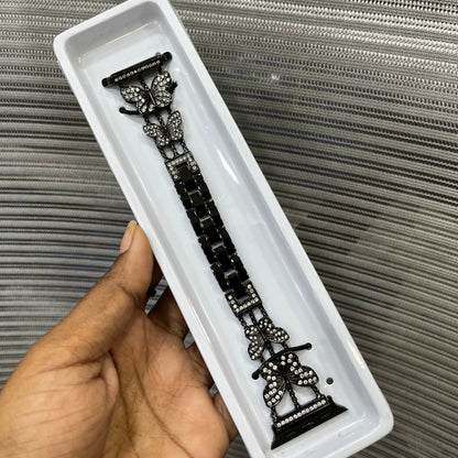 Metal Diamond Butterfly iWatch Strap