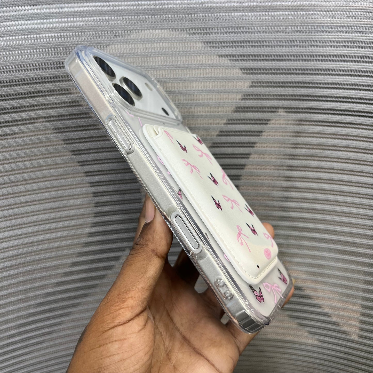Bow Print MagSafe Wallet iPhone 17 Pro Max Case