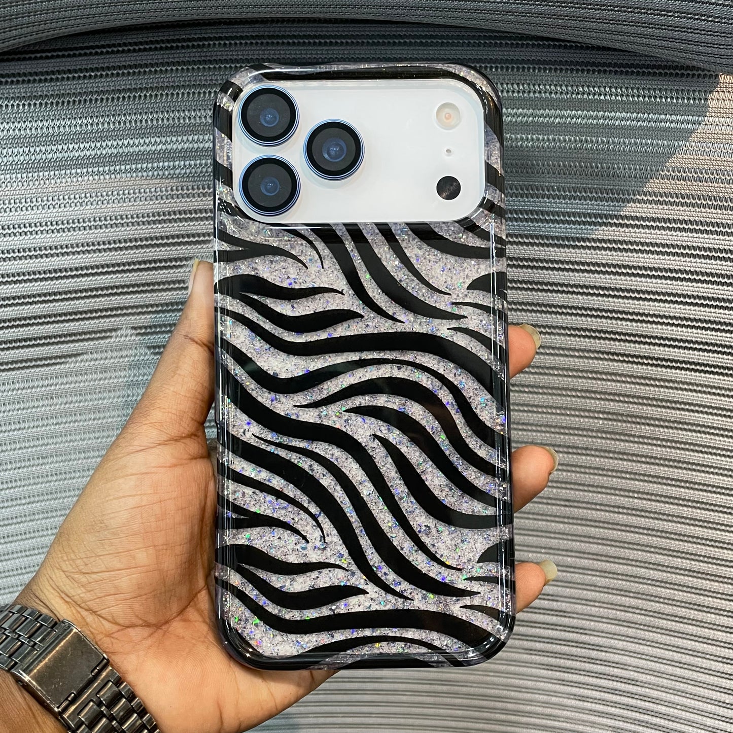 ZebraLuxe Glitter iPhone 17 Pro Case