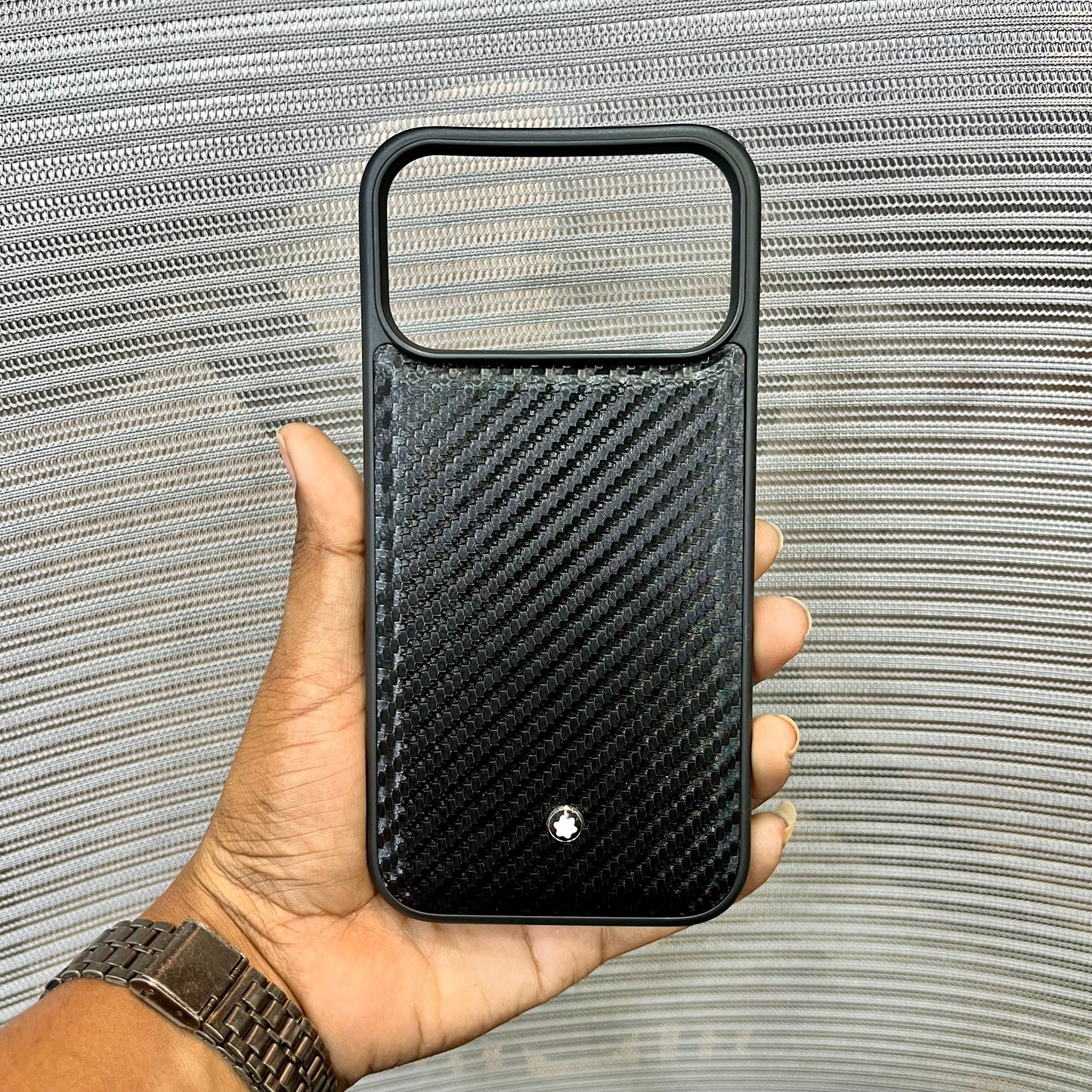 Premium Carbon Fiber Logo iPhone 17 Pro Case