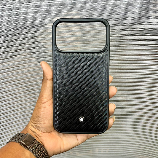 Premium Carbon Fiber Logo iPhone 17 Pro Max Case