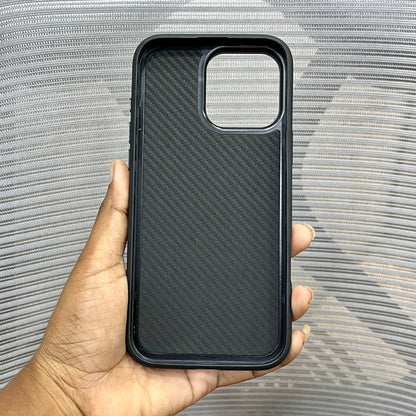Premium Stripe Leather Logo iPhone 16 Series Case