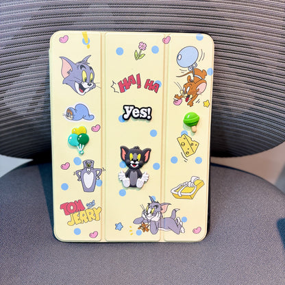 Tom & Jerry - 3D Cartoon Printed iPad Case